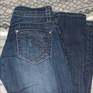 Dark wash boot cut jeans